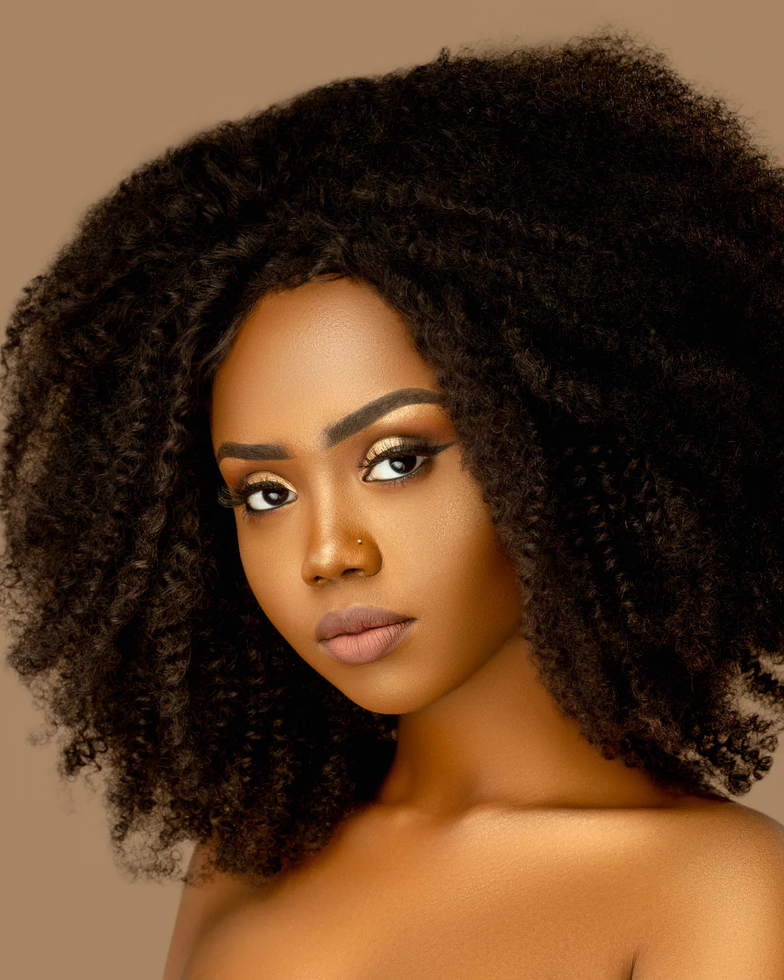 Beauty fashion portrait after natural professional retouching